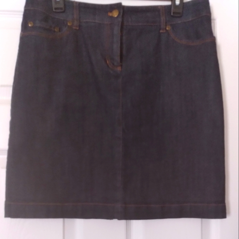 Jones New York Sport Demin Skirt Casual Stretchy‎ Preppy Western Y2K 10P